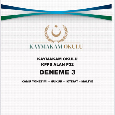 2026 KPSS P32 3 Geniş Çözümlü Deneme (Deneme kitapçıkları ve çözüm kitapçıkları PDF olarak sistemde yüklüdür.)